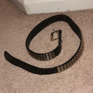 Black silver studded belt
